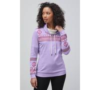 Enorsia Women's Geo Printed High Collar Sweatshirt in Purple | Size: 18