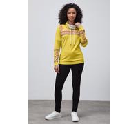 Enorsia Women's Geo Printed High Collar Sweatshirt in Yellow | Size: 8 Enorsia Yellow 8