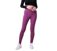 Enorsia Womens Geometric Print Legging with Elasticated Waist, Soft and Stretchy Cotton Fabric and with No Buttons Or Zips (Red, 10)