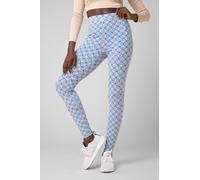 Enorsia Women's Geometric Print Leggings in Blue | Size: 12 Enorsia Blue 12