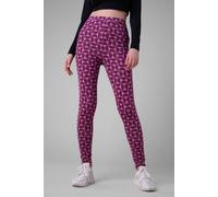 Enorsia Women's Geometric Print Leggings in Red | Size: 18
