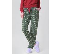 Enorsia Women's Green Fair Isle Print Christmas Trouser | Size: 12 Enorsia Green 12
