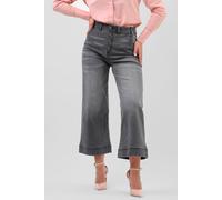 Enorsia Women's Grey Wide Leg Culottes Jeans in Mid Grey | Size: 10 Enorsia Mid Grey 10