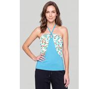 Enorsia Women's Halter Neck Top | in Blue | Size: 16