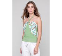 Enorsia Women's Halter Neck Top | in Green | Size: 8