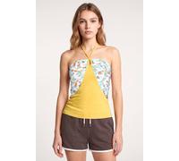 Enorsia Women's Halter Neck Top | in Yellow | Size: 14