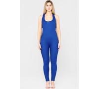 Enorsia Women's Halterneck Ribbed Jersey Jumpsuit in Blue | Size: 8 Enorsia Blue 8