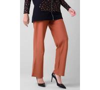 Enorsia Women's Herringbone Wide Leg Trouser in Orange | Size: 16