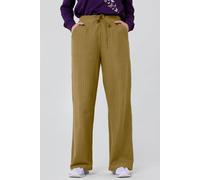 Enorsia Women's Herringbone Wide Leg Trouser in Yellow | Size: 12 Enorsia Yellow 12