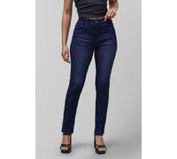Enorsia Women's High Waist Slim Fit Jeans in Dark Blue | Size: 8