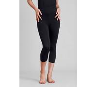 Enorsia Women's High Waisted Cropped Active Leggings in Black | Size: 16
