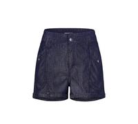 Enorsia Womens High Waisted Denim Shorts Lightweight A-Line Casual Jean Shorts with Snap Button Pockets, Vintage Summer Bottoms for Beach, Travel & Daily Wear (14, Dark Blue Wash)