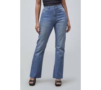 Enorsia Women's High Waisted Flared Jeans in Light Blue | Size: 14