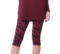 Enorsia Womens High-Waisted Printed Cropped Leggings with Elasticated Waistband - All Over Spot Print - Skinny Fit for Comfortable Wear(Red,18)