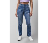 Enorsia Women's High Waisted Regular Jeans in Blue | Size: 10
