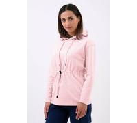 Enorsia Women's Hooded Tie Waist Sweatshirt in Pink | Size: 18