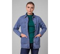 Enorsia Women's Indigo Blue Casual Denim Jacket | Size: 12