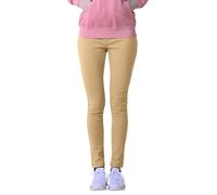 Enorsia Womens Jersey Skinny Jeggings with Elasticated Waistband & Belt Loops - Comfortable Cotton Blend Leggings for Stylish Casual Wear (18, Yellow)