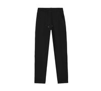 Enorsia Womens Jersey Tapered Trousers with Elasticated Waist, Adjustable Drawcord, Side Pockets, Pleat Detailing On The Waist (Black, 16)