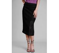 Enorsia Women's Lace Midi Skirt In Black Black