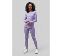 Enorsia Women's Lettuce Hem L/S T-Shirt & Leggings Co-order Sets in Purple | Size: 14