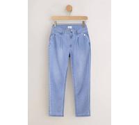 Enorsia Women's Light Blue Pleated Tapered Jeans | Size: 10