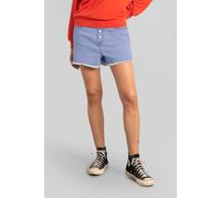 Enorsia Women's Light Denim Raw Hem Hot Shorts in Bright Blue | Size: 10 Enorsia Bright Blue 10