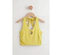 Enorsia Women's Lightweight Jersey Pyjama Tops in Yellow | Size: 8