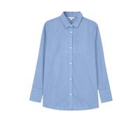 Enorsia Women's Long Sleeve Work Shirt with Cotton-Rich Poplin Full Button Placket, Point Collar & Buttoned Cuffs for Casual & Formal Wear (UK, Numeric, 14, Regular, Regular, Blue)