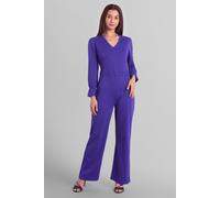 Enorsia Women's Long Sleeve Wrap Jumpsuit in Blue | Size: 14 Enorsia Blue 14