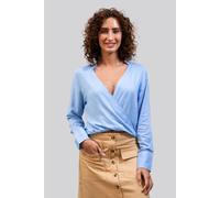 Enorsia Women's Long Sleeves Wrap Blouse in Blue | Size: 8 Enorsia Blue 8