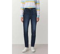 Enorsia Women's Mid Waist Skinny Jeans in Dark Blue | Size: 10