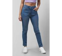 Enorsia Women's Mid Waist Slim Jeans in Light Blue | Size: 18
