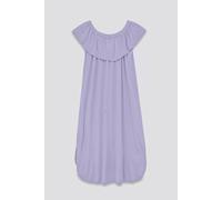 Enorsia Women's Off Shoulder Ruffle Jersey Nightdress in Purple | Size: 10