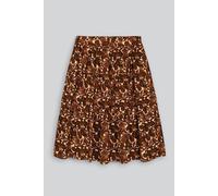 Enorsia Women's Paisley Printed Tiered Midi Skirt In Brown Brown