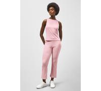 Enorsia Women's Perfect Combed Cotton Soft Rib Vest & Crop Legging Co-ords in Pink | Size: 8 Enorsia Pink 8