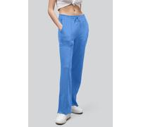 Enorsia Women's Pin Tuck front Jersey Trousers in Blue | Size: 16