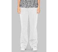 Enorsia Women's Pin Tuck front Jersey Trousers in White | Size: 12 Enorsia White 12