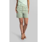 Enorsia Women's Pintuck Pleats Classic High Waisted Shorts in Green | Size: 16