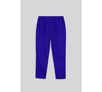 Enorsia Women's Pleated Cropped Trouser in Blue | Size: 12