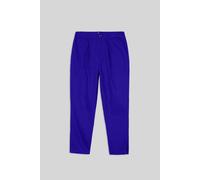 Enorsia Women's Pleated Cropped Trouser in Blue | Size: 16 Enorsia Blue 16