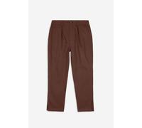 Enorsia Women's Pleated Cropped Trouser in Brown | Size: 8 Enorsia Brown 8