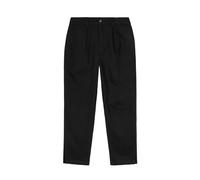 Enorsia Womens Pleated Cropped Trousers - Stylish Tailored Skinny Leg Design with Soft Stretchy Fabric,Concealed Side Pocket with Button (UK, Numeric, 14, Regular, Regular, Black)