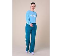 Enorsia Women's Pleated Wide Leg Trouser in Blue | Size: 16 Enorsia Blue 16