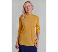 Enorsia Women's Premium Lace Jersey Tops in Yellow | Size: 18