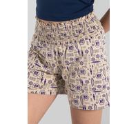 Enorsia Women's Printed Cotton Jersey Shorts | In Cream Cream