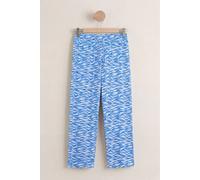 Enorsia Women's Printed Cotton Viscose Pyjama Bottoms | Trouser in Blue | Size: 8
