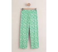 Enorsia Women's Printed Cotton Viscose Pyjama Bottoms | Trouser in Green | Size: 18