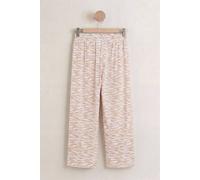 Enorsia Women's Printed Cotton Viscose Pyjama Bottoms | Trouser in Nude | Size: 16