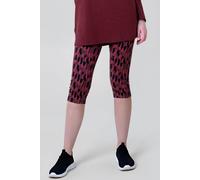 Enorsia Women's Printed Cropped Leggings in Red | Size: 14 Enorsia Red 14